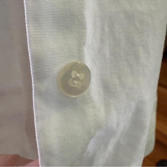 The Row White Cotton button up Shirt Size 8 Elongated Cuff - Picture 13 of 14